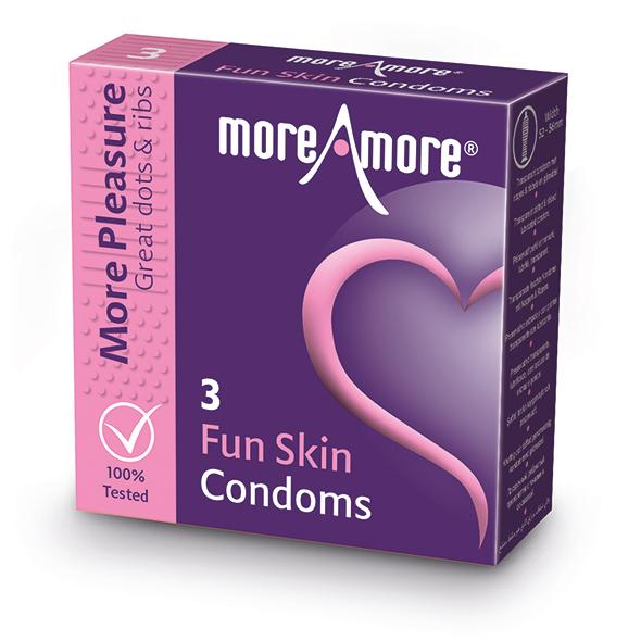 MoreAmore – Condom Fun Skin 3 pcs