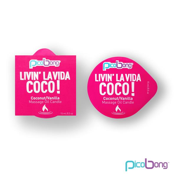PicoBong – Coconut & Vanilla Massage Oil Candle