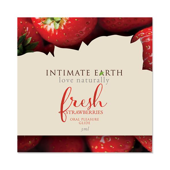 Intimate Earth – Natural Flavors Glide Fresh Strawberries Foil 3 ml