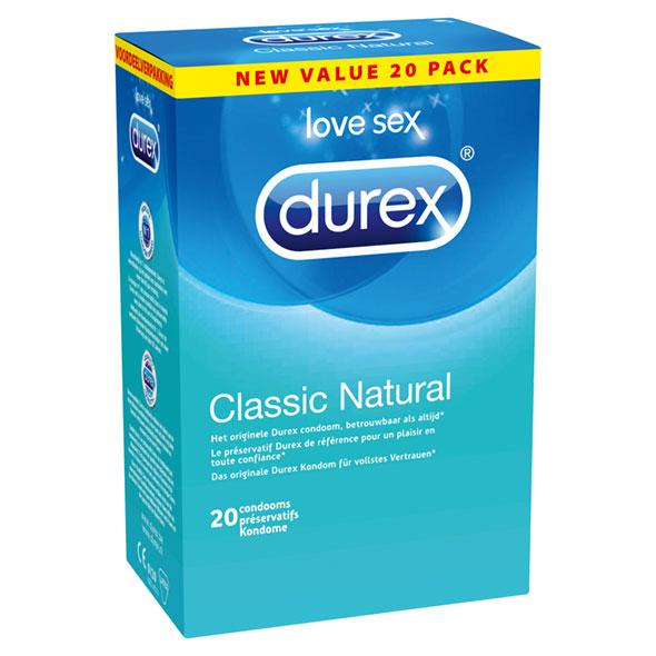 Durex – Classic Natural Condoms 20 pcs