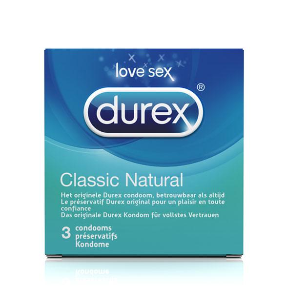 Durex – Classic Natural Condoms 3 pcs