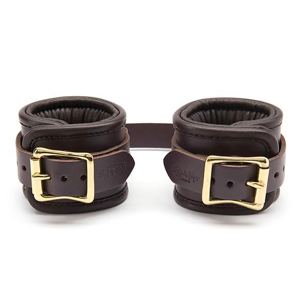 Coco de Mer – Leather Wrist Cuffs S/M Brown