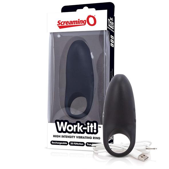 The Screaming O – Work-it! Vibrating Ring Black