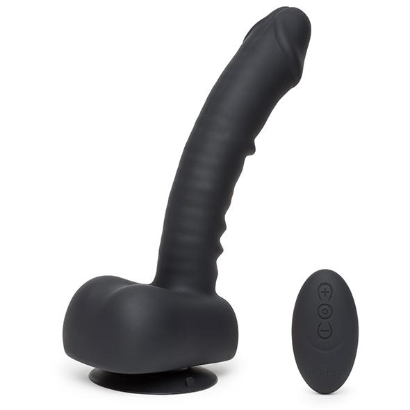 Uprize – Remote Control Rising 20 cm Vibrating Realistic Dildo Black