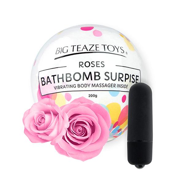 Big Teaze Toys – Bath Bomb Surprise with Vibrating Body Massager Rose