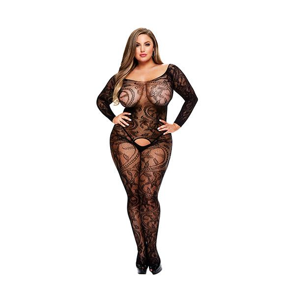 Baci – Longsleeve Crotchless Bodystocking Queen Size