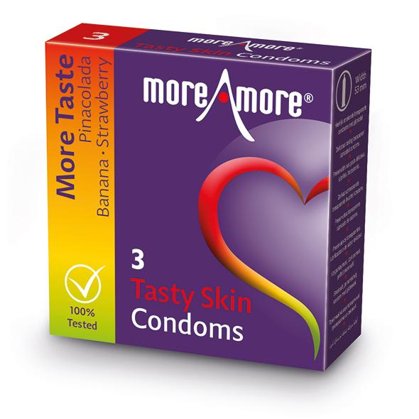MoreAmore – Condom Tasty Skin 3 pcs
