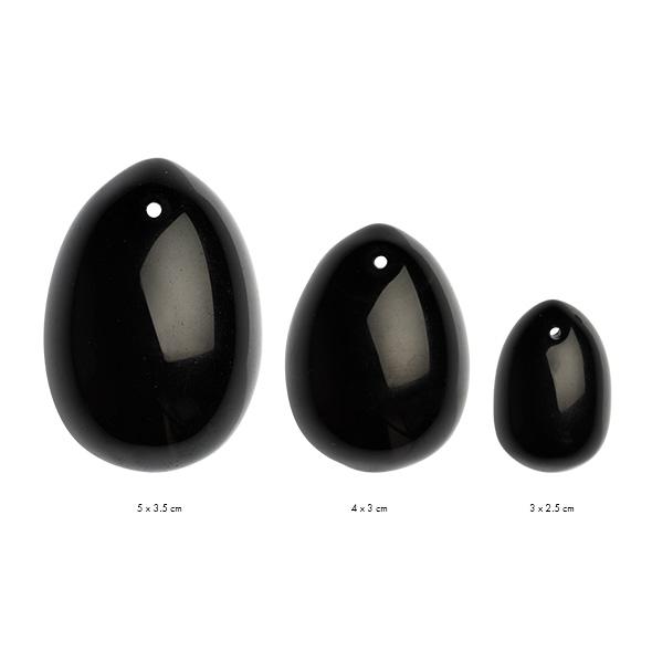 La Gemmes – Yoni Egg Set Black Obsidian (L-M-S)