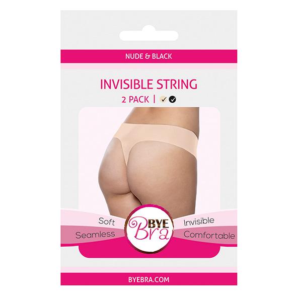Bye Bra – Invisible String (Nude & Black 2-Pack) L