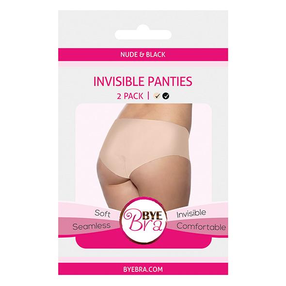 Bye Bra – Invisible Panties (Nude & Black 2-Pack) S